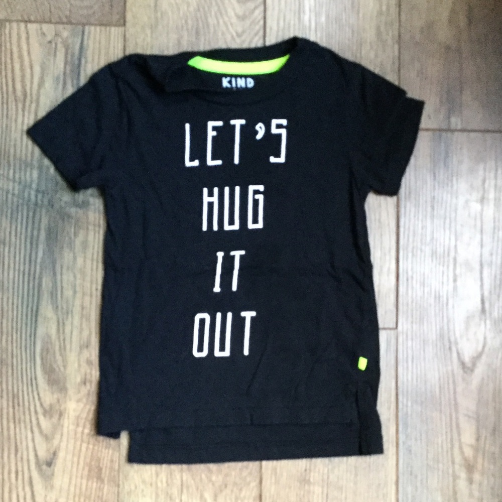 Boys size XS kind is cool black tee shirt